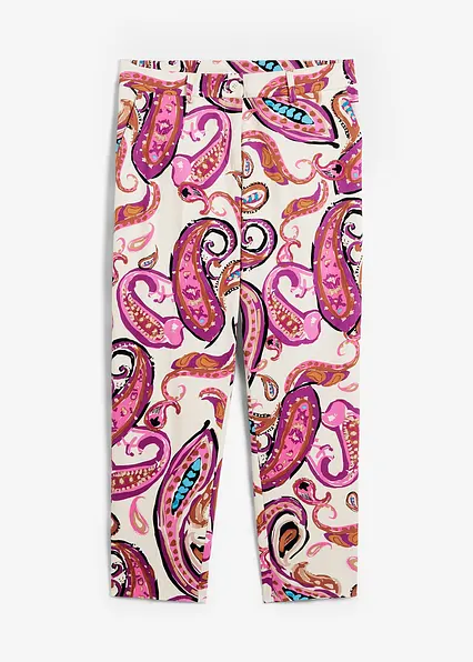 7/8-Stretchhhose in weiß von vorne - bonprix