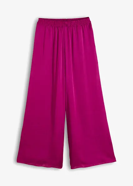 Palazzo-Hose in lila von vorne - bonprix