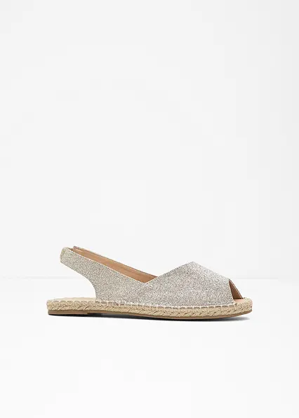 Espadrilles in beige von vorne - bonprix