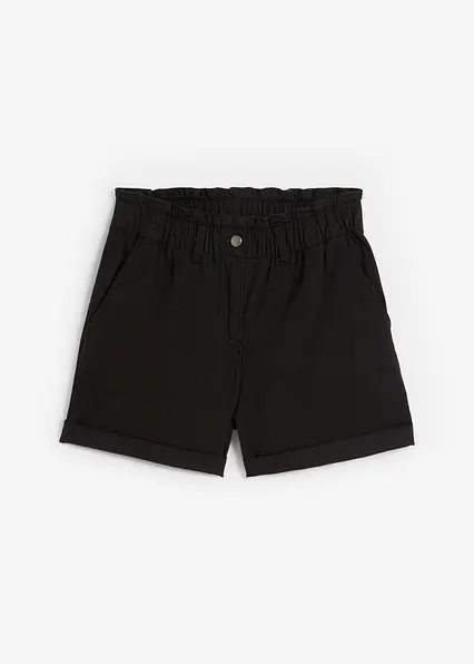 Twill-Shorts in schwarz von vorne - bonprix