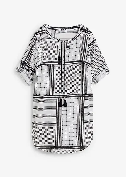 Long- Tunika aus reiner Baumwolle von vorne - bonprix