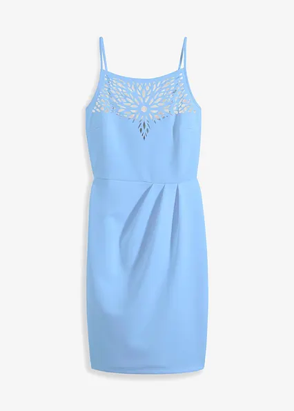 Kleid mit Cut-Outs in blau von vorne - BODYFLIRT boutique