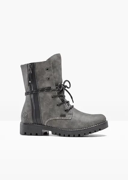 Rieker Schnürstiefel in grau von vorne - Rieker