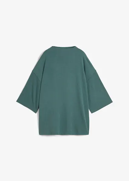 Leichtes Oversize-Sweatshirt in grün von vorne - bonprix
