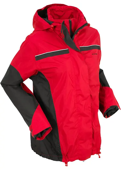 wasserdichte Funktionsjacke in rot von vorne - bonprix