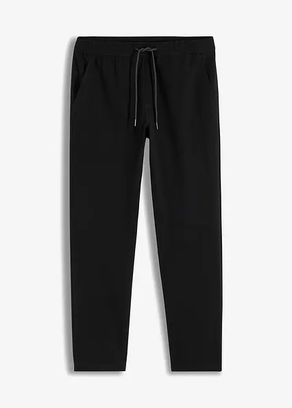 Relaxed Fit Chino-Stretch-Schlupfhose, Straight in schwarz von vorne - bonprix