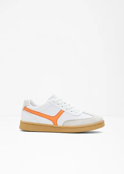 Sneaker im Retrolook in weiß von vorne - bonprix