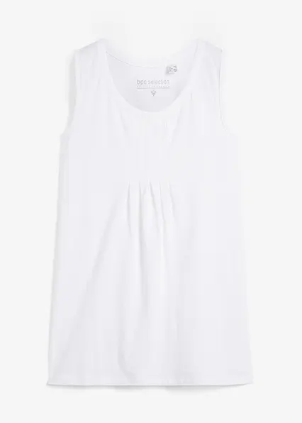 Long-Top in weiß von vorne - bonprix