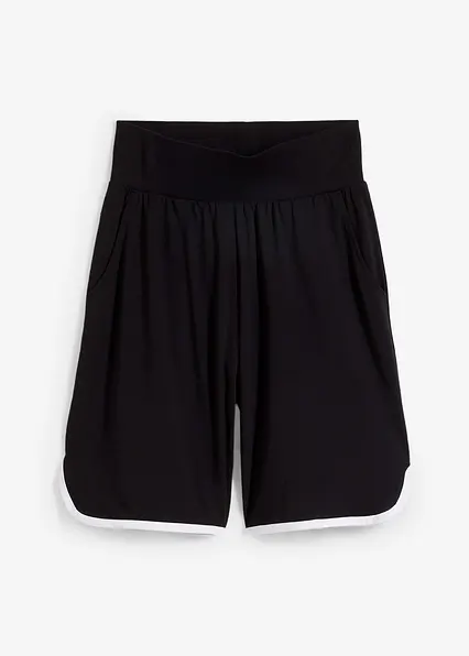 Schnelltrocknende Bermuda in schwarz von vorne - bonprix