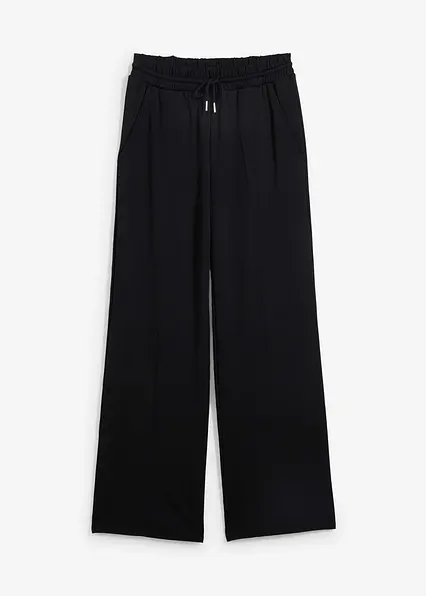 Marlenehose aus Viskose-Mix in schwarz von vorne - bonprix