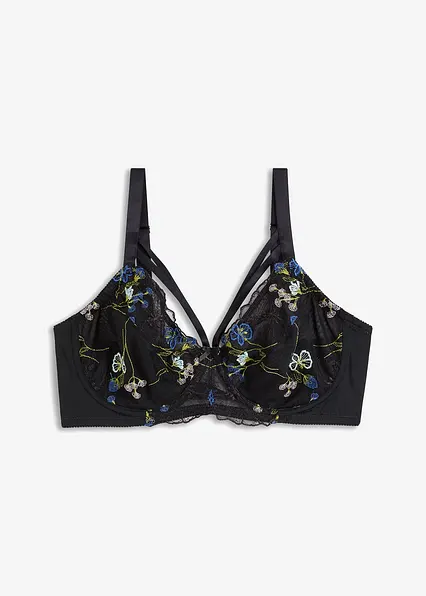 Minimizer-BH mit Stickerei in schwarz von vorne - bonprix