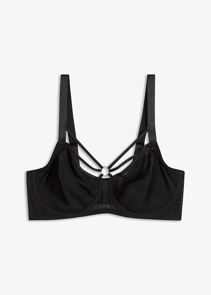 Minimizer-BH mit Schmuckdetail in schwarz von vorne - bonprix