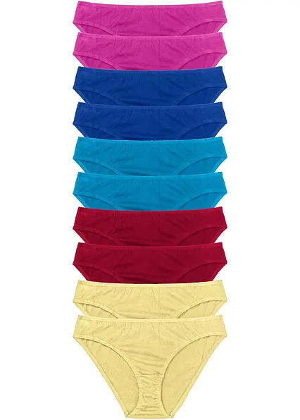 Slip (10er Pack) in pink von vorne - bonprix
