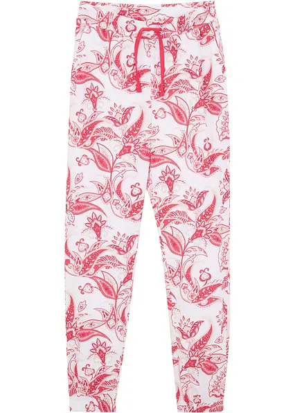 Jersey-Hose aus reiner Baumwolle in pink von vorne - bonprix
