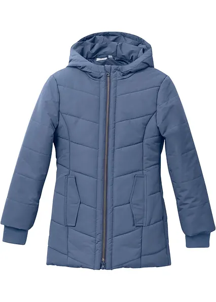 Winterparka mit Kapuze, wasserabweisend in blau von vorne - bonprix