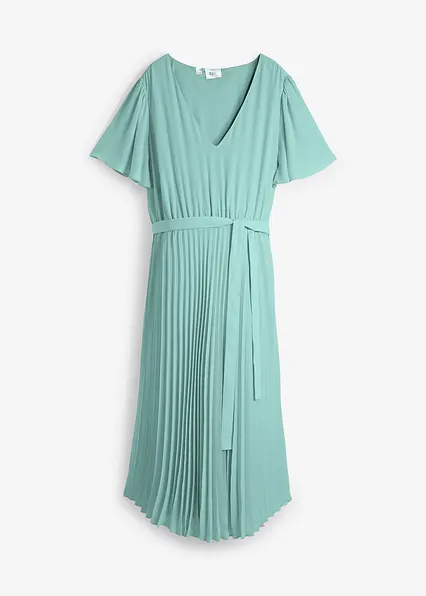 Umstandskleid aus zartem Georgette in grün von vorne - bonprix