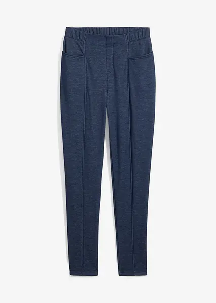 Thermo-Leggings in Jeansoptik in blau von vorne - bonprix