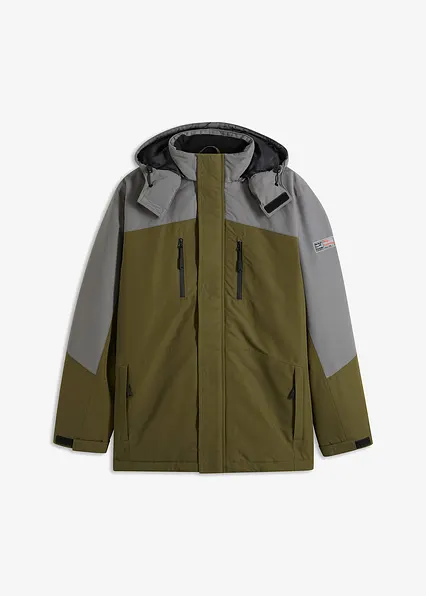 wasserdichte Funktions-Jacke in grün von vorne - bonprix