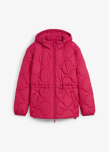 Steppjacke in pink von vorne - bonprix