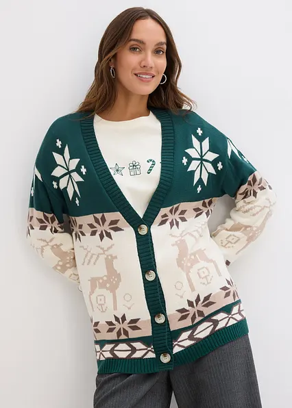 Strickjacke Damen Winter Warm Weihnachtspullover Lustig