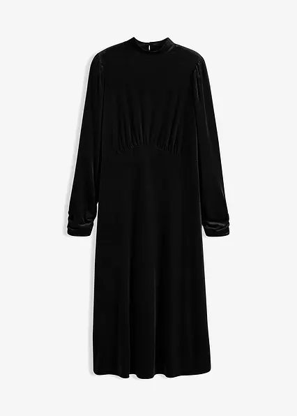 Midikleid in schwarz von vorne - bonprix