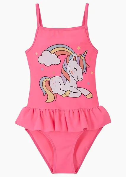 Nachhaltiger Mädchen Badeanzug in pink - bonprix
