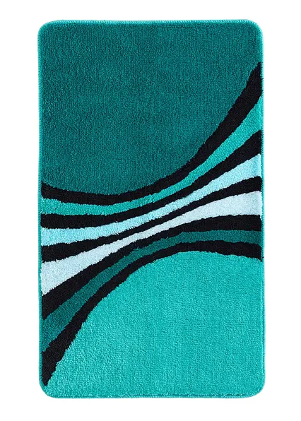 Badematte mit Streifen in petrol - bonprix
