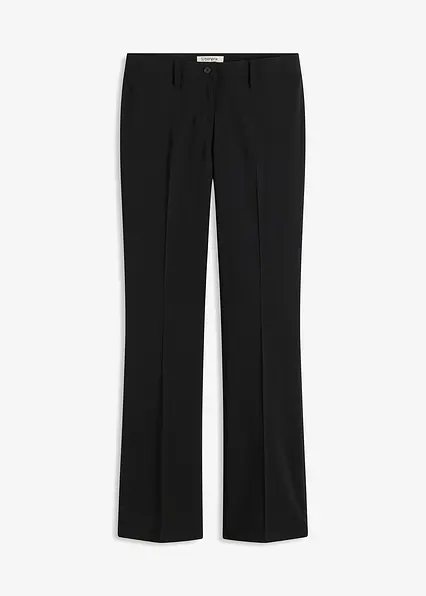 Stretch-Hose, Bootcut in schwarz von vorne - bonprix