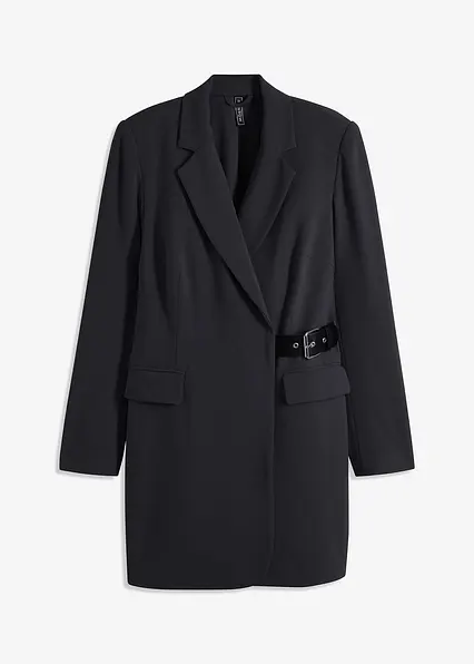 Kurzes Blazer-Kleid in schwarz von vorne - bonprix