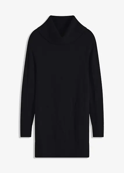 Longpullover in schwarz von vorne - bonprix