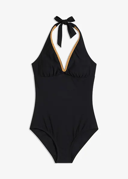 Shape Badeanzug mittlere Formkraft in schwarz von vorne - bonprix