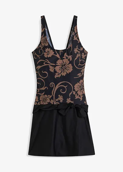 Shape Badekleid leichte Formkraft in schwarz von vorne - bonprix