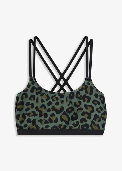 Bustier-Bikinioberteil schnelltrocknend in grün von vorne - bonprix