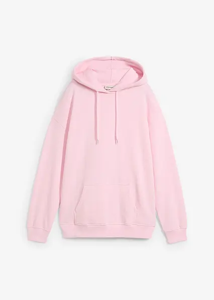 Oversize Hoodie in rosa von vorne - bonprix