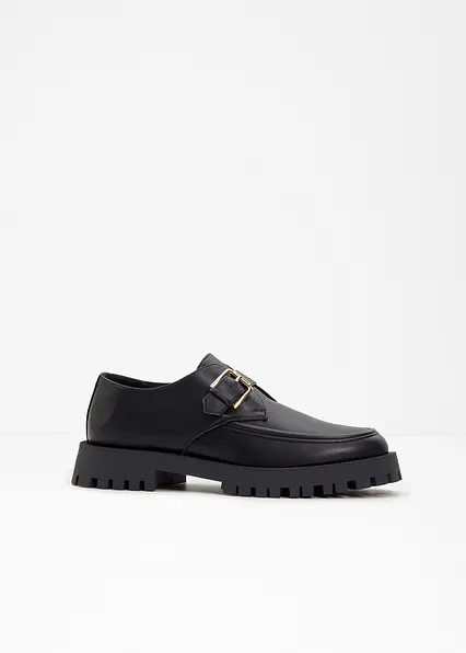 Chunky Loafer mit Schnalle in schwarz - bonprix