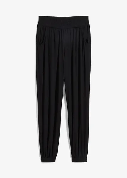 Jersey-Hose aus softer Viskose in schwarz von vorne - bonprix