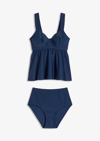 Bügel Tankini (2-tlg.Set) in blau von vorne - bonprix