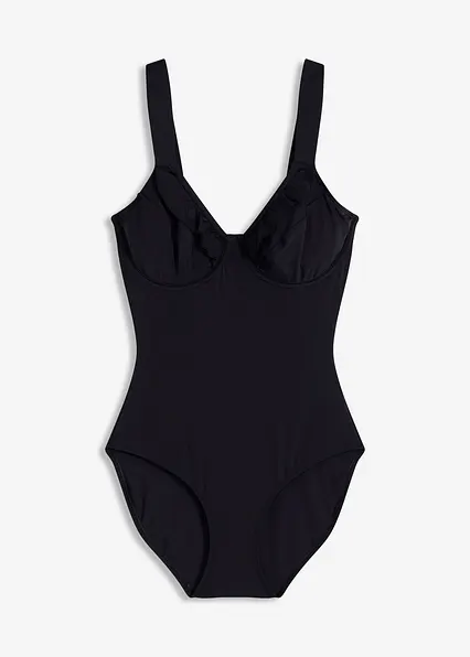 Minimizer Bügel Badeanzug in schwarz von vorne - bonprix