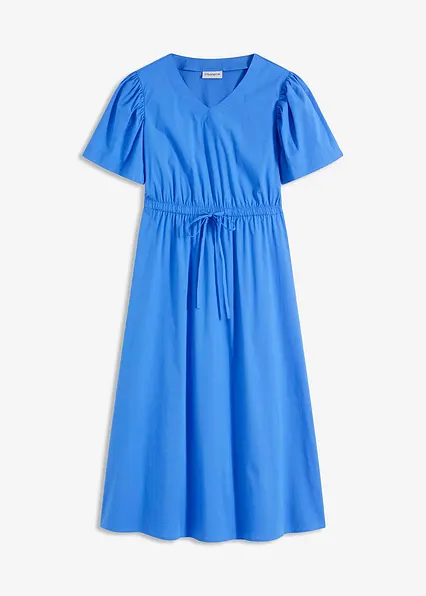 Midikleid mit weiten Ärmeln in blau von vorne - bonprix