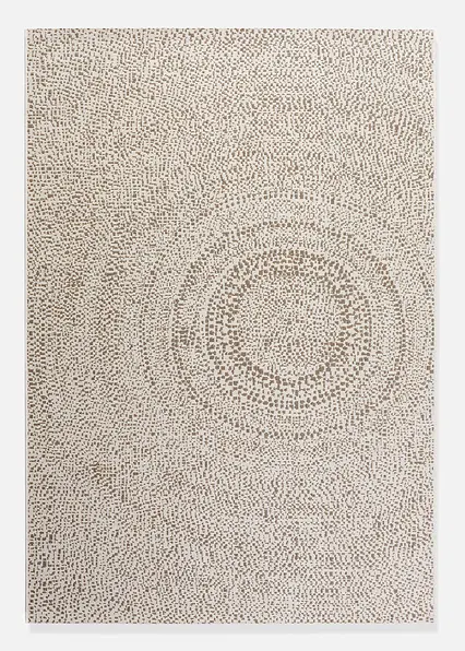 In- und Outdoor Teppich mit rundem Motiv in beige - bonprix
