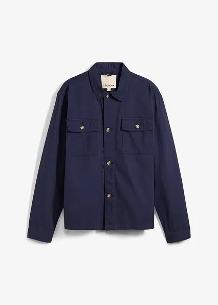 Übergangsjacke aus Twill-Qualität, Loose Fit in blau von vorne - bonprix