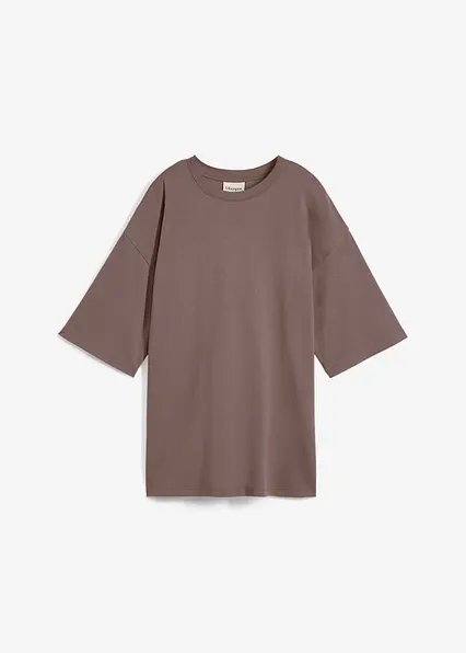 Longshirt aus Interlock in braun von vorne - bonprix