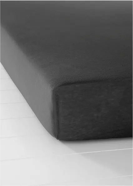 Jersey Spannbettlaken in schwarz - bonprix
