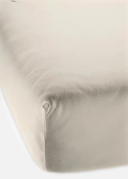 Jersey Spannbettlaken in beige - bonprix