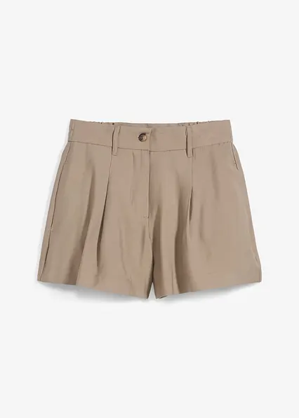Shorts aus feiner Viskose in grün von vorne - bonprix