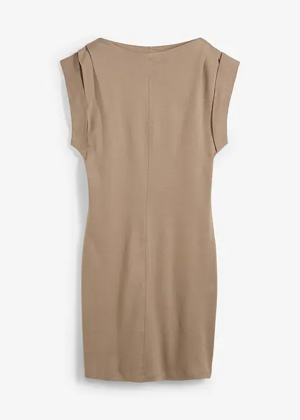 Jerseykleid aus reiner Bio-Baumwolle in grün von vorne - bonprix
