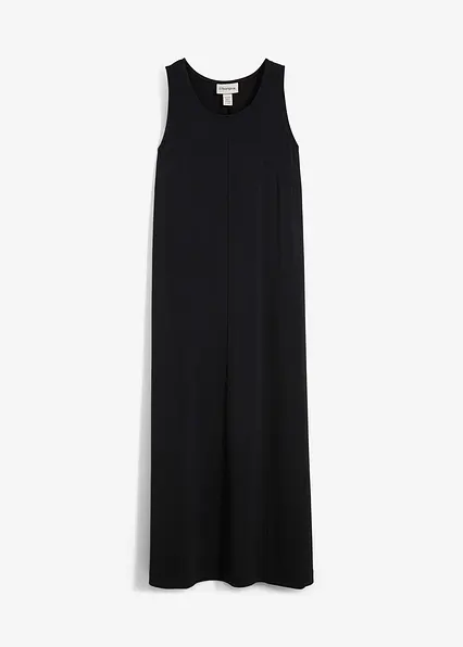 Midikleid in A-Linie in schwarz von vorne - bonprix