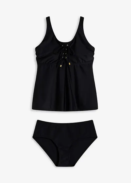 Tankini (2-tlg.Set) in schwarz von vorne - bonprix