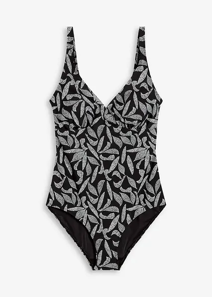 Medium Shape-Badeanzug in schwarz von vorne - bonprix