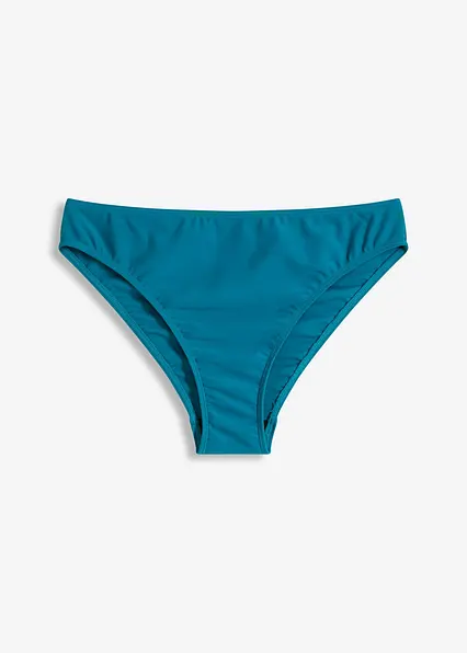 Bikinihose mit hohem Beinausschnitt in petrol von vorne - bonprix